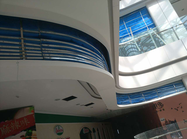 大跨度異型折疊提升式無機(jī)布防火卷簾